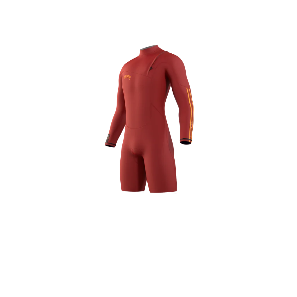 Mystic - The One Longarm Shorty 3/2mm Zipfree - Red